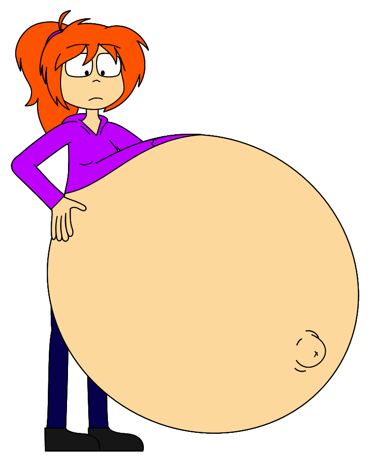Pregnant belly expansion anime
