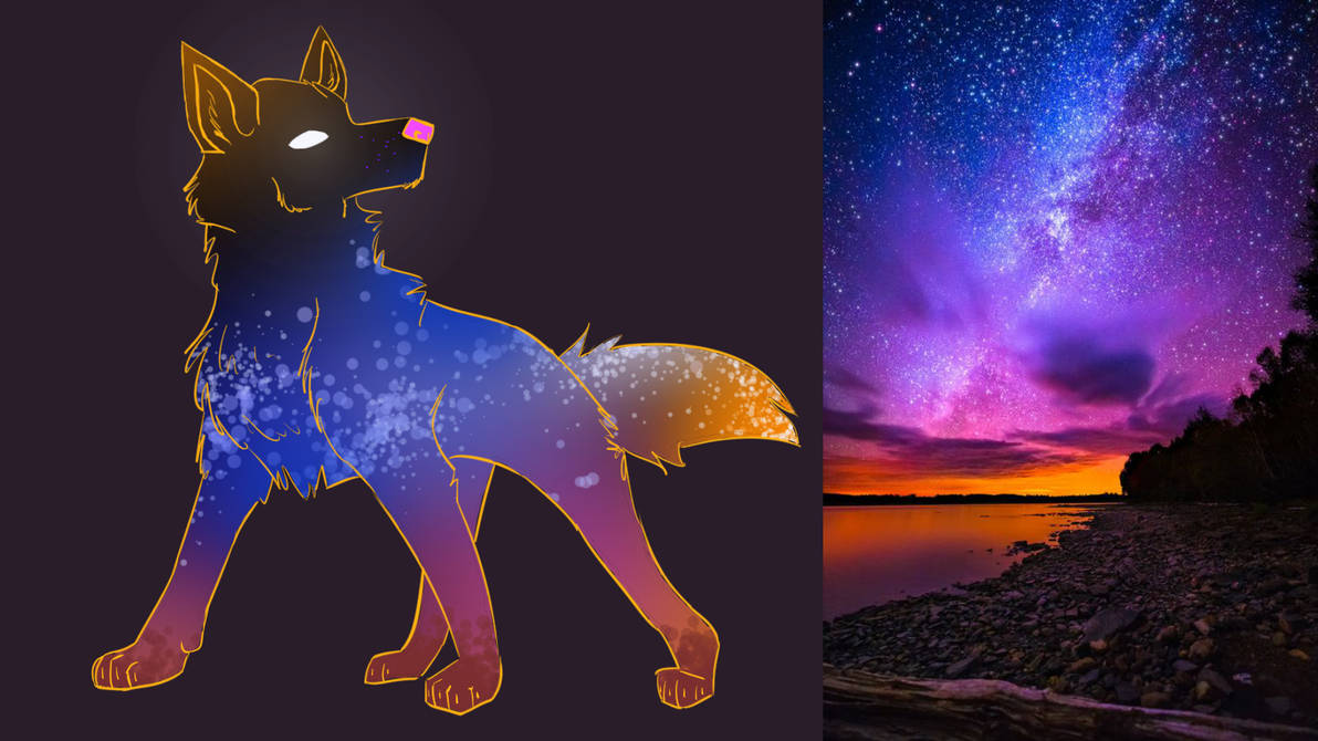 Galaxy Wolf Adopt #1 (75 pts) by dragonwings90 on DeviantArt