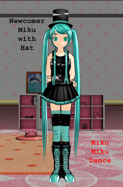 MMD Newcomer Miku with Hat - Retired by mbarnesMMD on DeviantArt