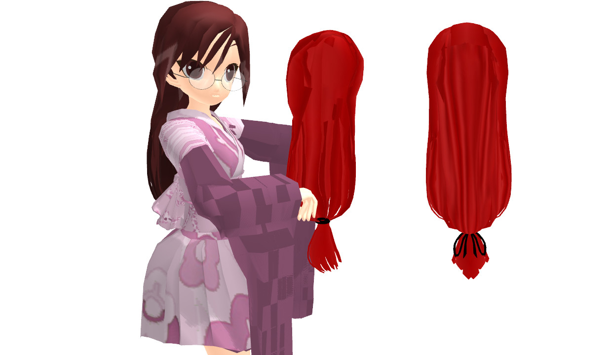 MMD Tied at bottom ponytail DL