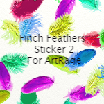 Finch Feathers ArtRage Sticker