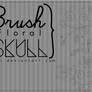 {Brush floral skull}