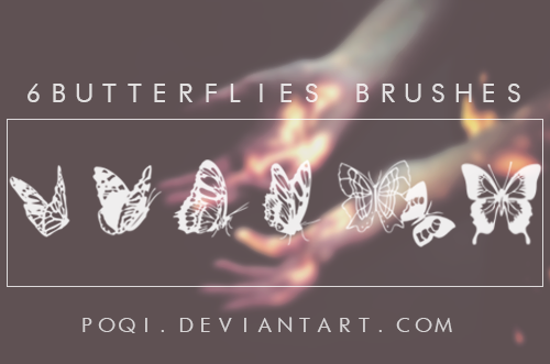 {6 Butterflies Brushes}