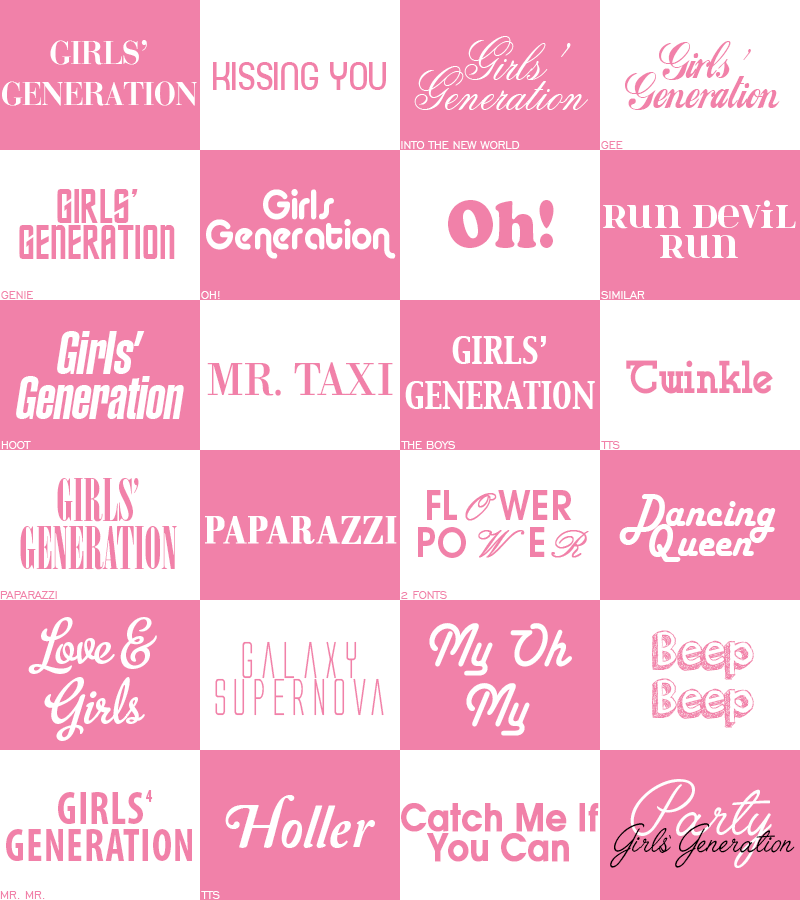 Girls' Generation Fonts - 25 Fonts