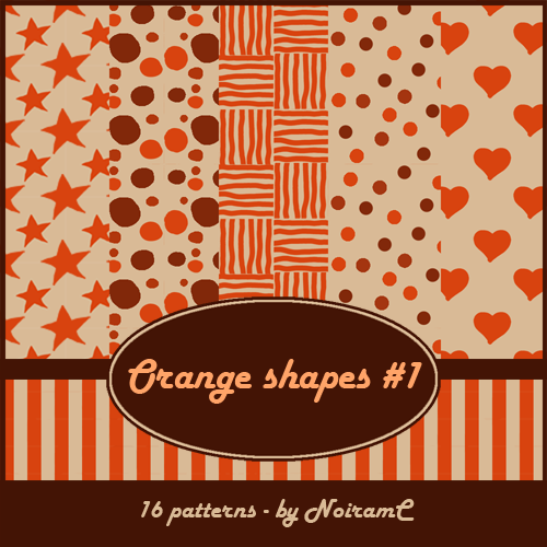 Orange shapes patterns #1 by NoiramC on DeviantArt