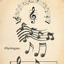 musical notes brushes