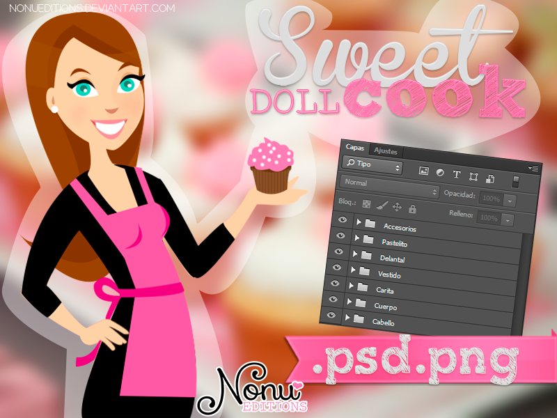 Sweet Cook Doll (.PSD/.PNG)