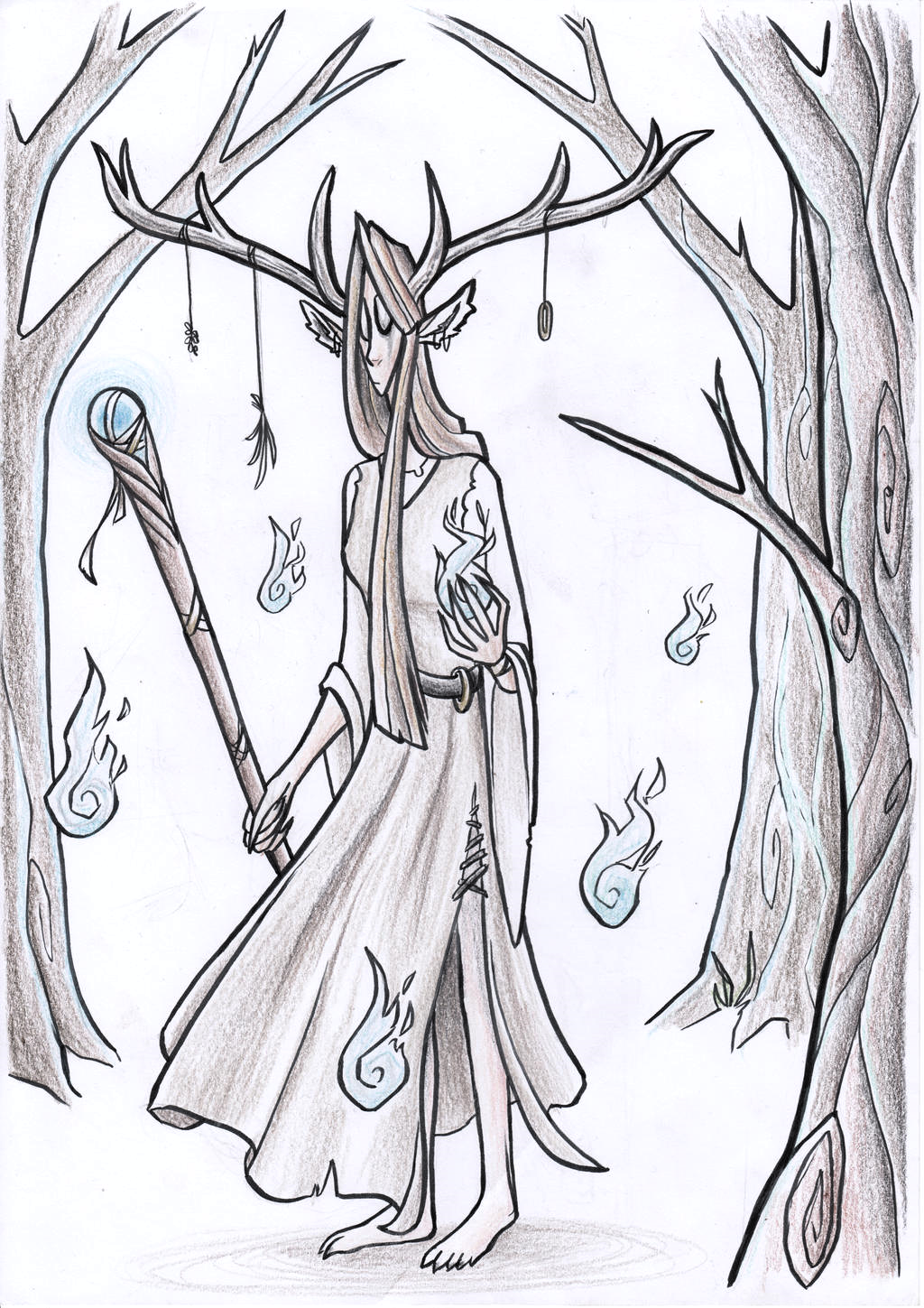 Deer lady 2 by EerieDragon on DeviantArt