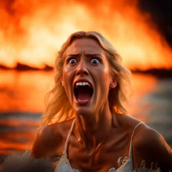 The demoness Asmodea: Prisoner in the Lake of Fire