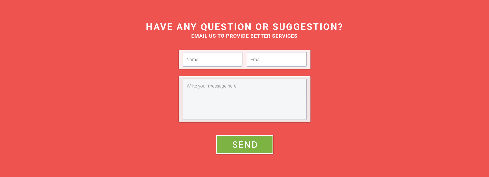 Free Material design contact form