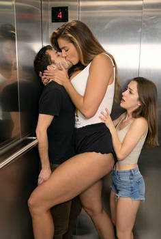 She takes her husband in the lift 