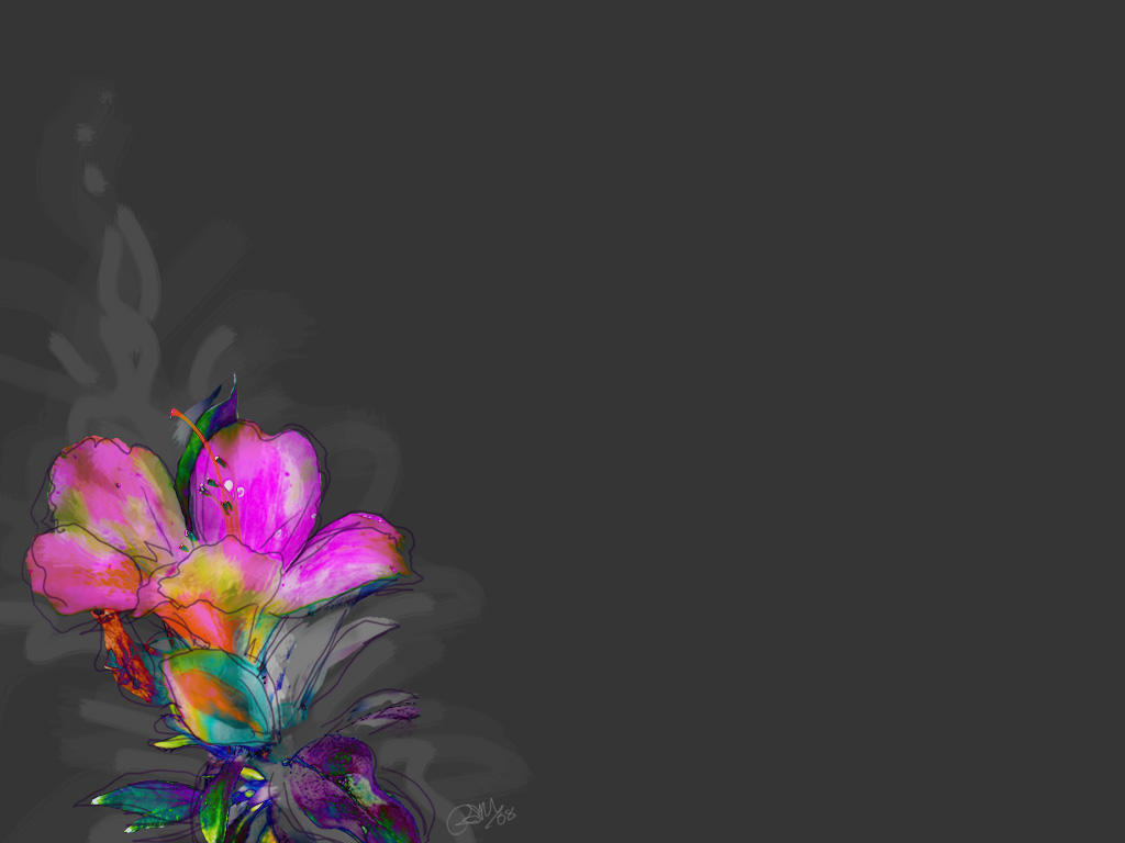 Neon Flower Wallpaper by RSMRonda on DeviantArt