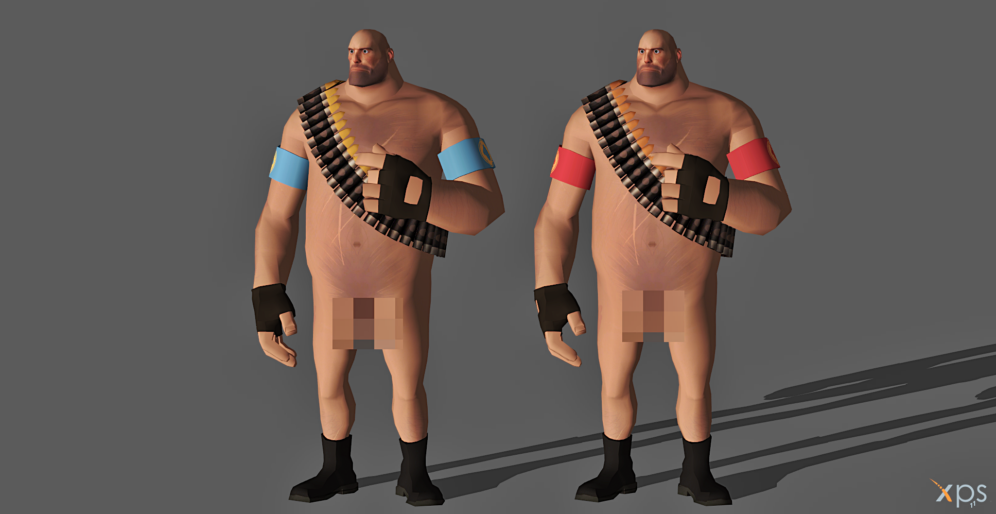 XPS} Team Fortress 2 - Nude Heavy by MyllaDinX on DeviantArt