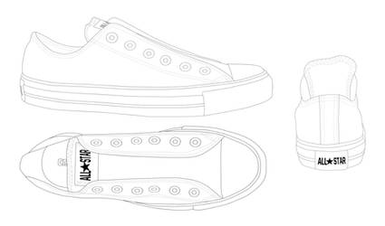 Converse hotsell shoe outline