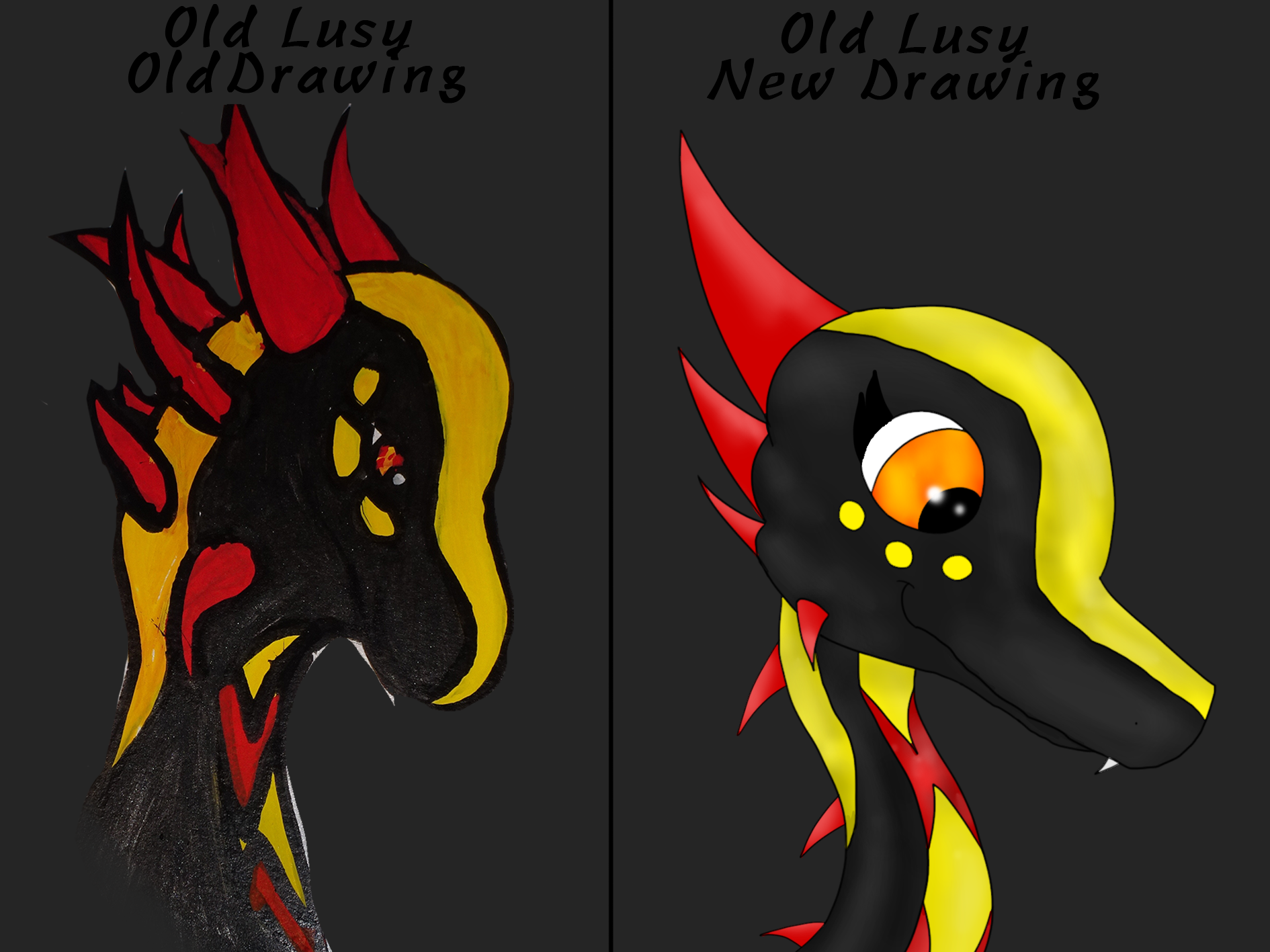 Old Drawing Old Lusy VS New Drawing Old Lusy