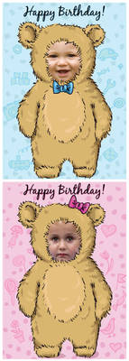 Baby-bear cards - FREE