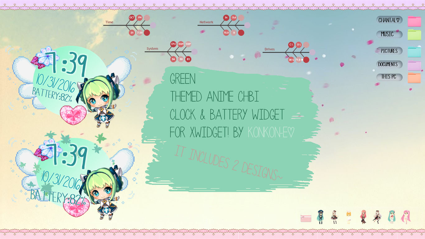 Green Chibi Clock TESTER