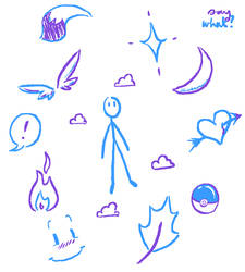 Blue and Purple Doodles