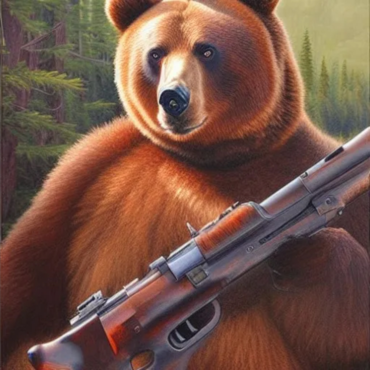 Bear with a gun by H1Welc0metoChilis on DeviantArt