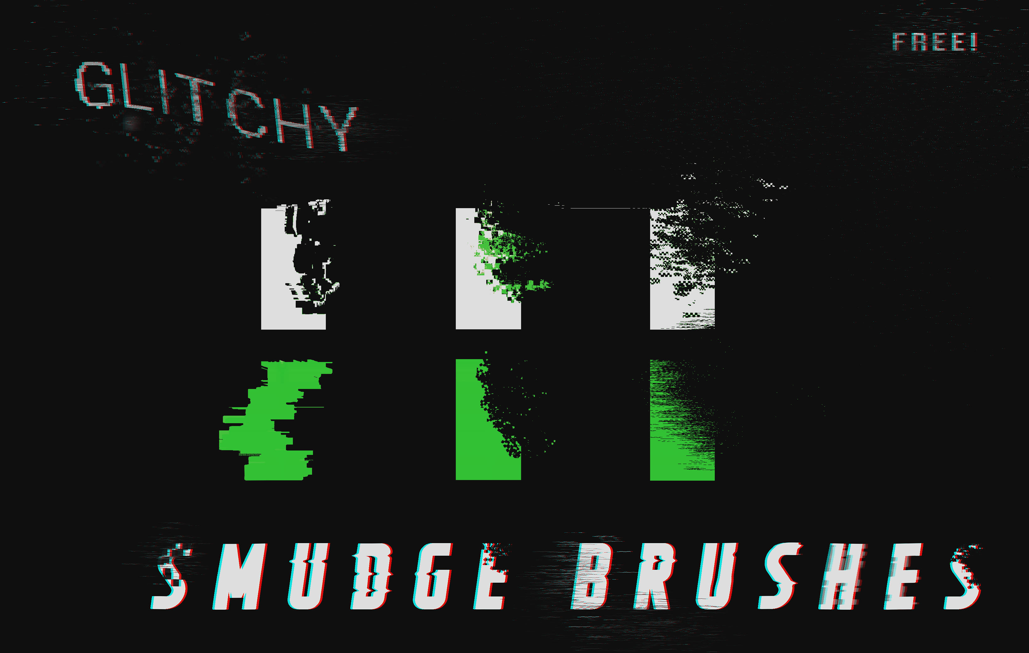 Glitchy Smudge Brushes for PS (free!) by lemongrassandsleep on DeviantArt
