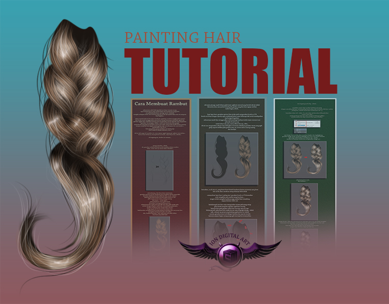 Painting Hair Tutorial + custom brush