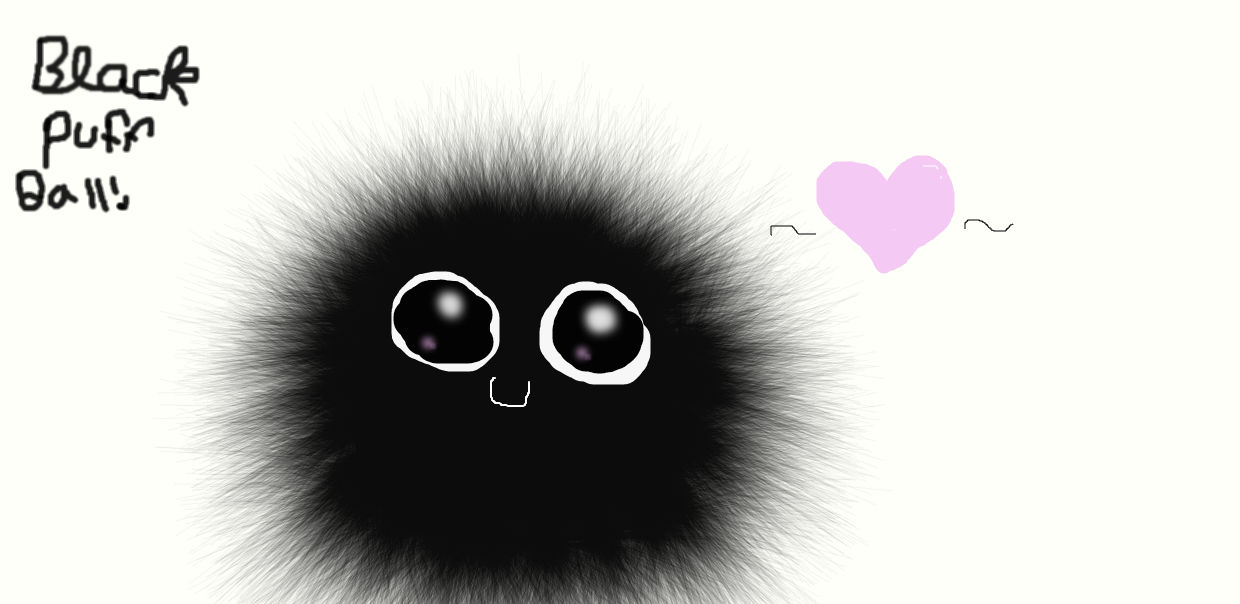 black puffball by kittycatbooboo14 on DeviantArt
