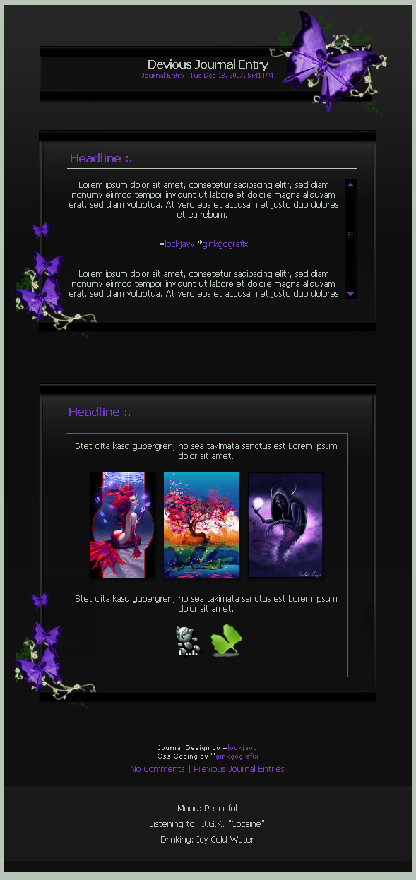Purple CSS Collab by lockjavv on DeviantArt