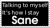 Talking To Myself Stamp by MrAwesomeArtist