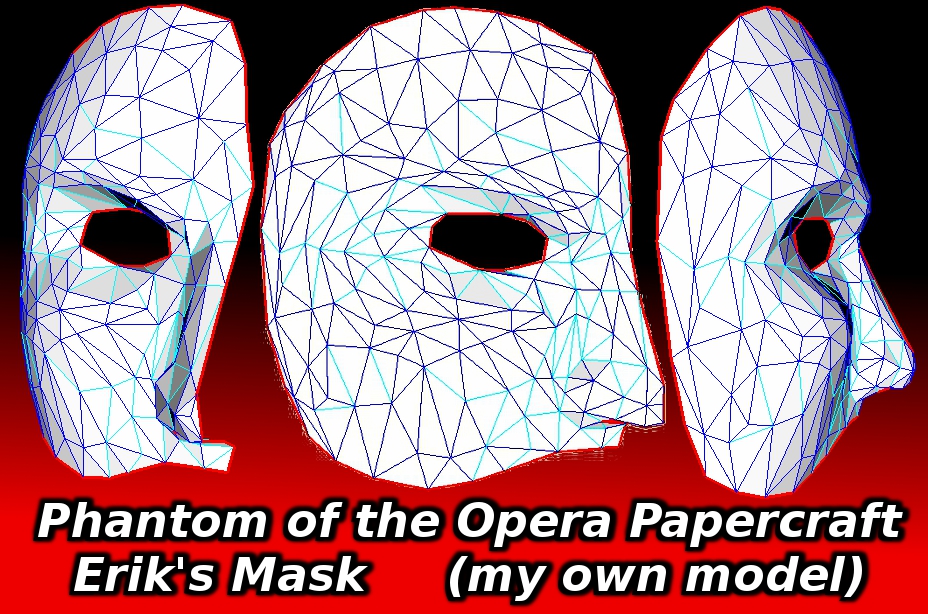 手作りお面　handmade phantom mask DIY Unpainted Phantom of the Opera Mask