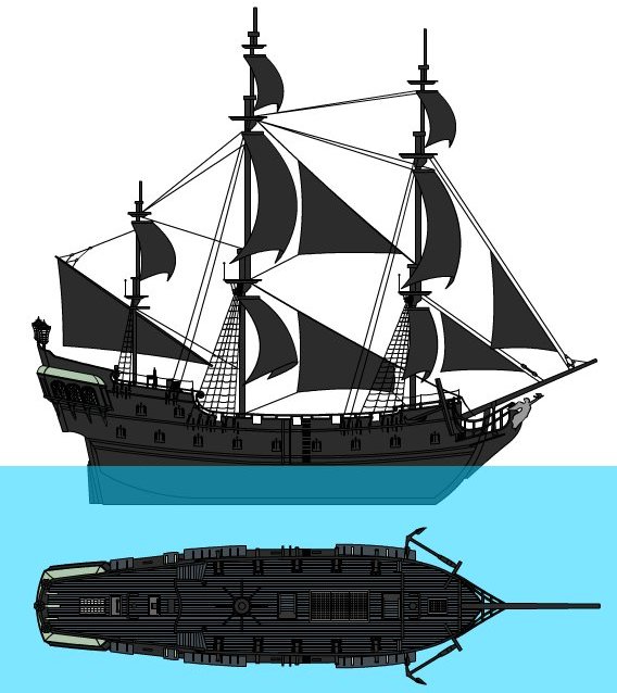 Plans du Black Pearl