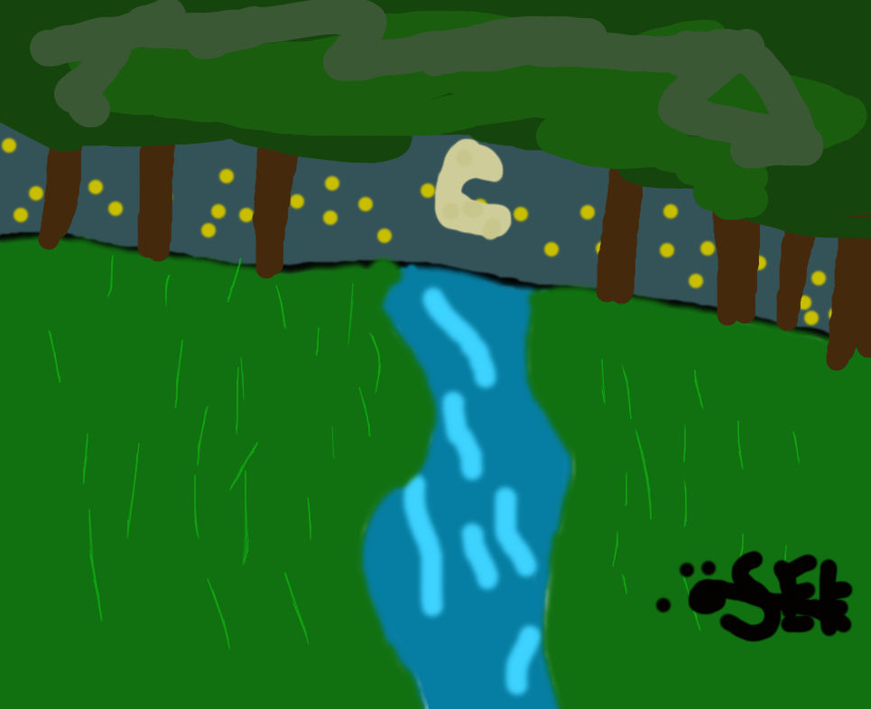 midnight river by hunnybee07art on DeviantArt
