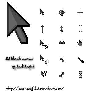 Windows black cursor download