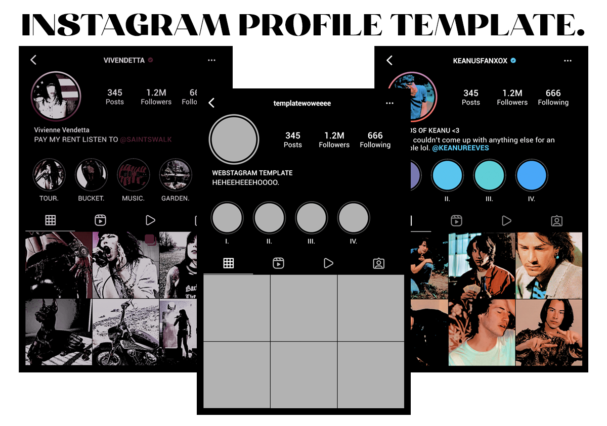 INSTAGRAM PROFILE TEMPLATE. by andsaintsources on DeviantArt INSTAGRAM PROFILE TEMPLATE. by andsaintsources on DeviantArt