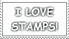 Stamp: I Love Stamps by FantasyStockAvatars