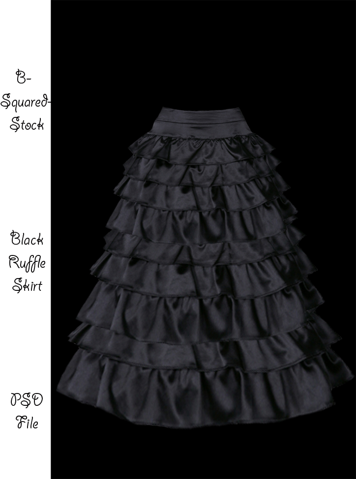 Black Ruffle Skirt PSD