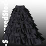 Black Ruffle Skirt Side PSD