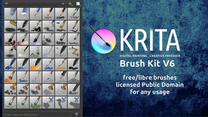 Krita brushes pack, version 6