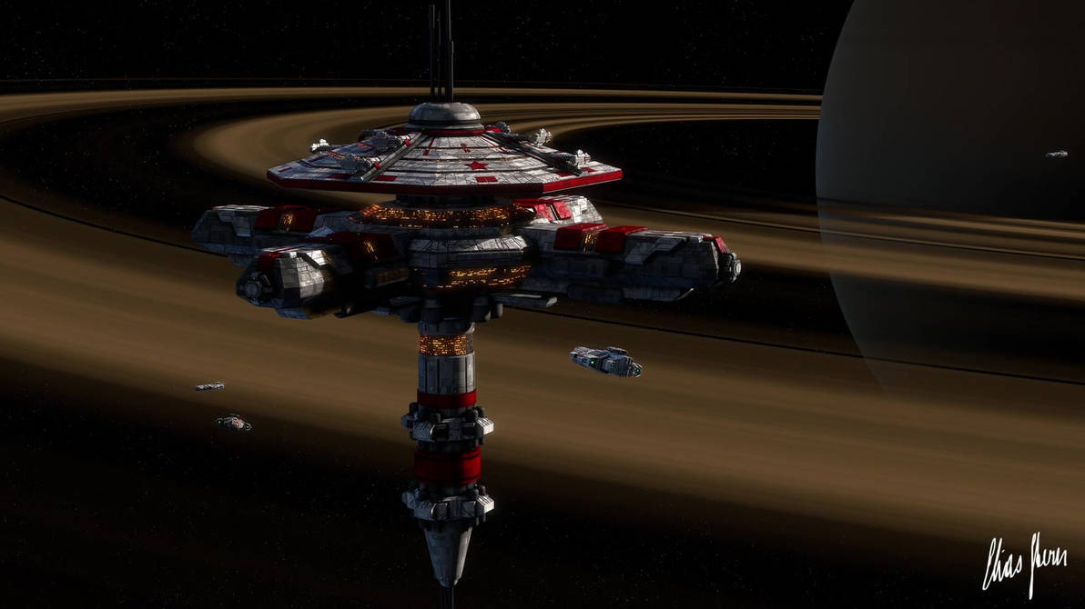 Saturn Outpost by LordDoomhammer on DeviantArt