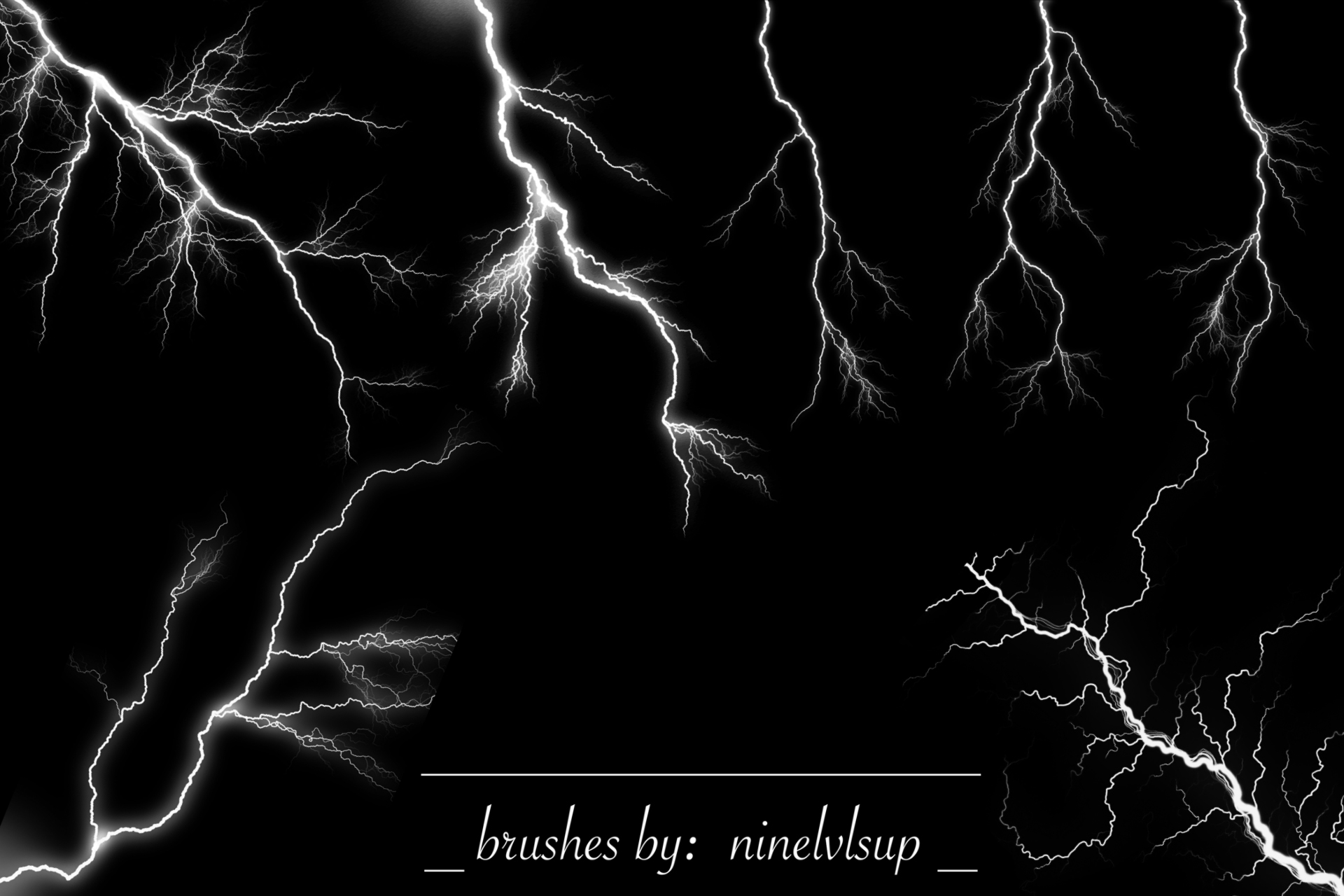 Crisp Lightning Brushes