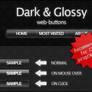 Dark and Glossy web-buttons