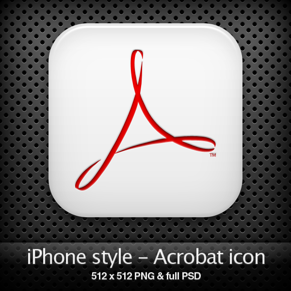 iPhone style - Acrobat icon by YaroManzarek on DeviantArt