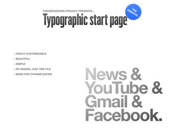 Typographic startpage