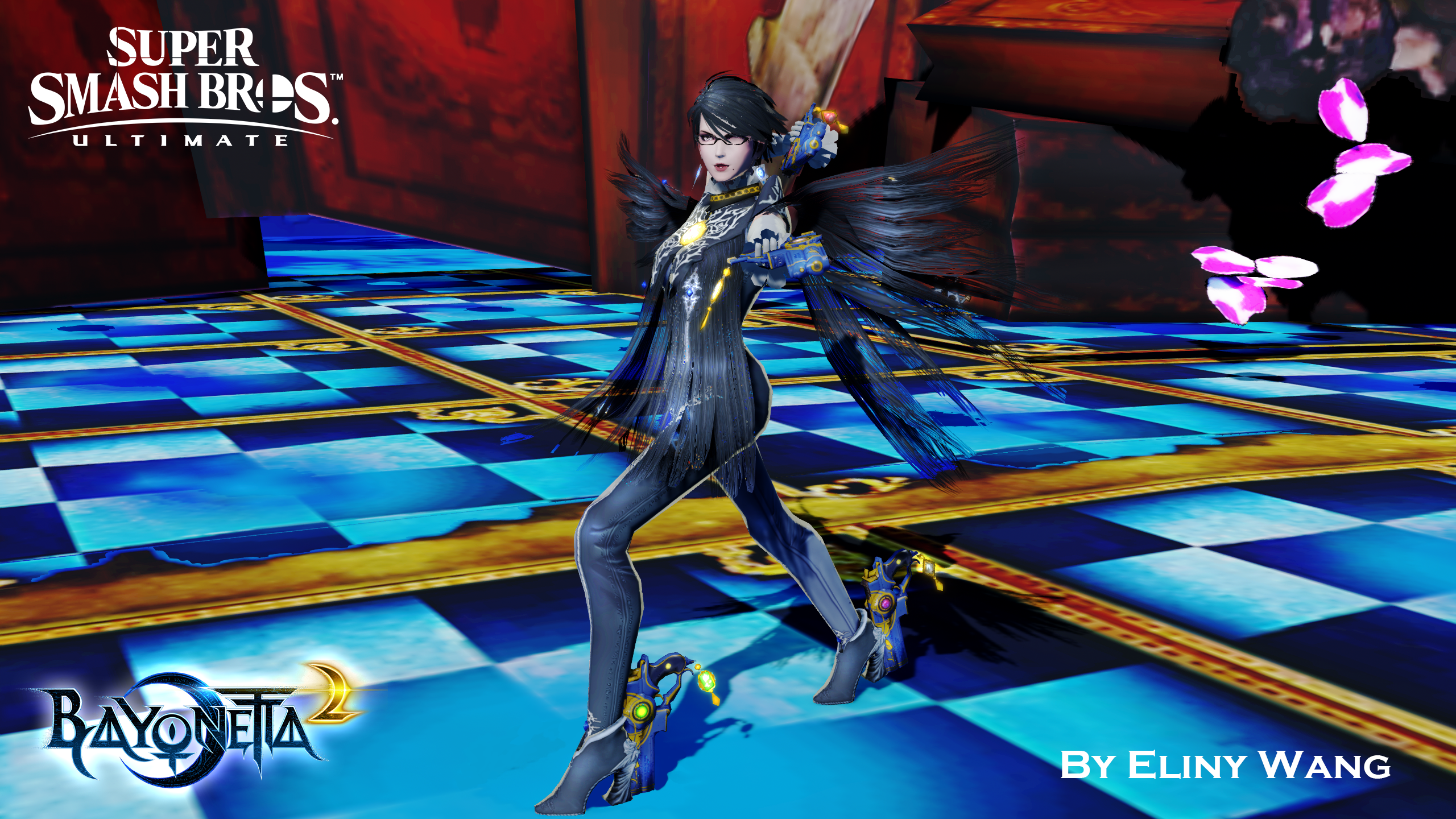 SSB for Wii U/3DS Bayonetta Background by shrooby on DeviantArt