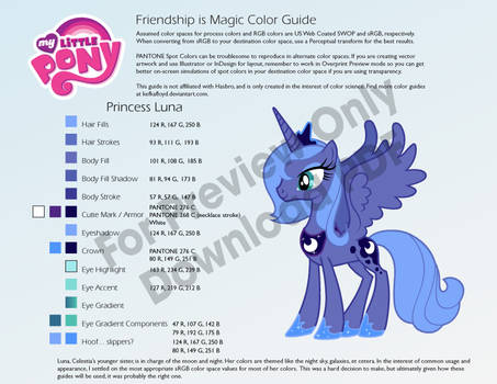 Princess Luna S1 Color Guide