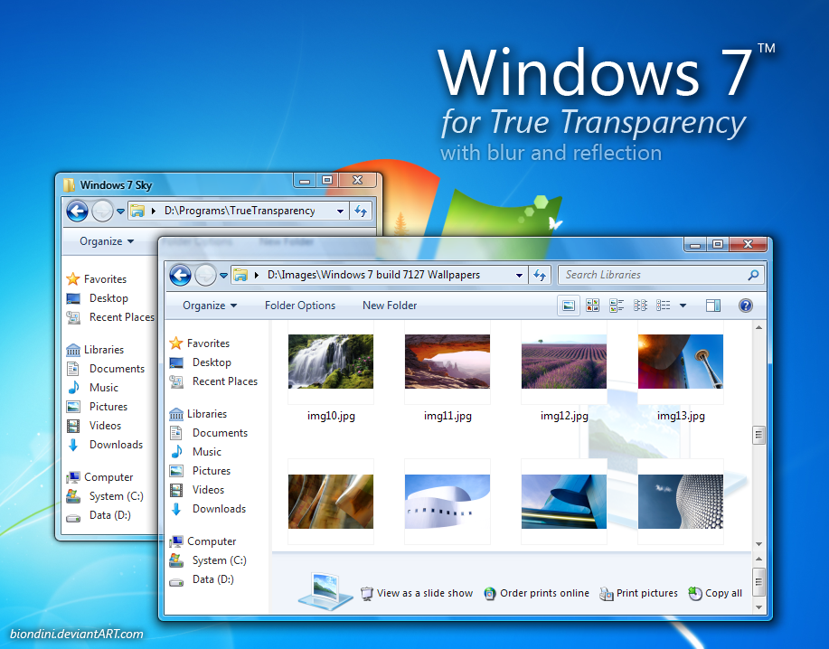 Windows 7 for TT with blur