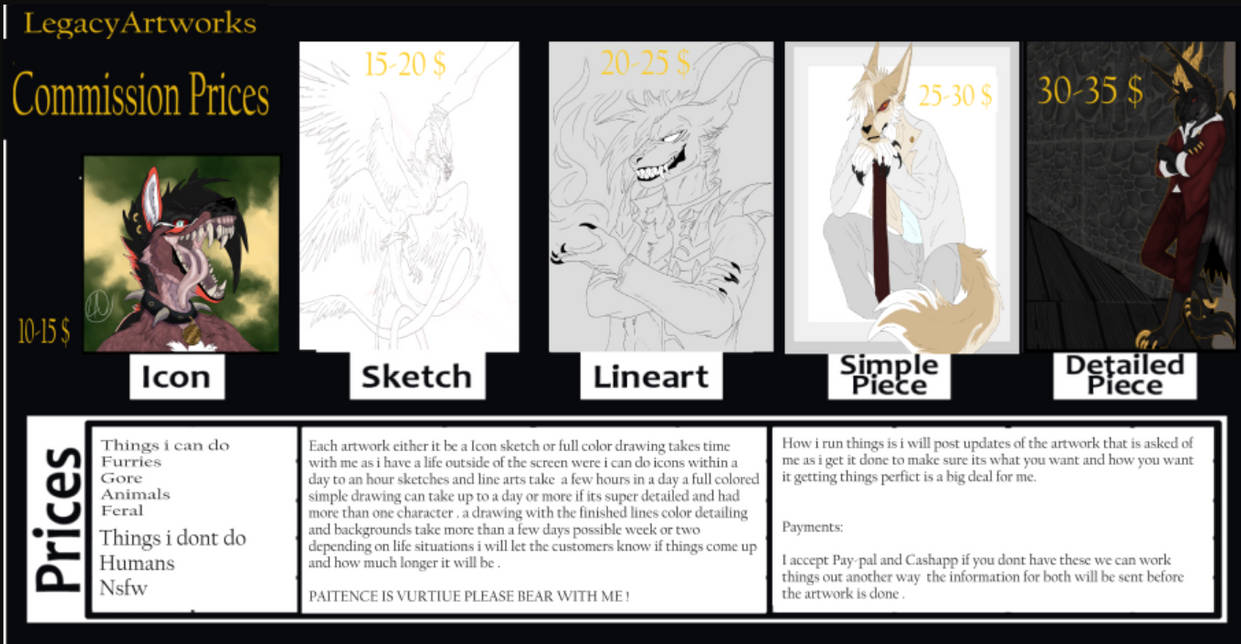 Commission Sheet by XLegacyArtworksX on DeviantArt
