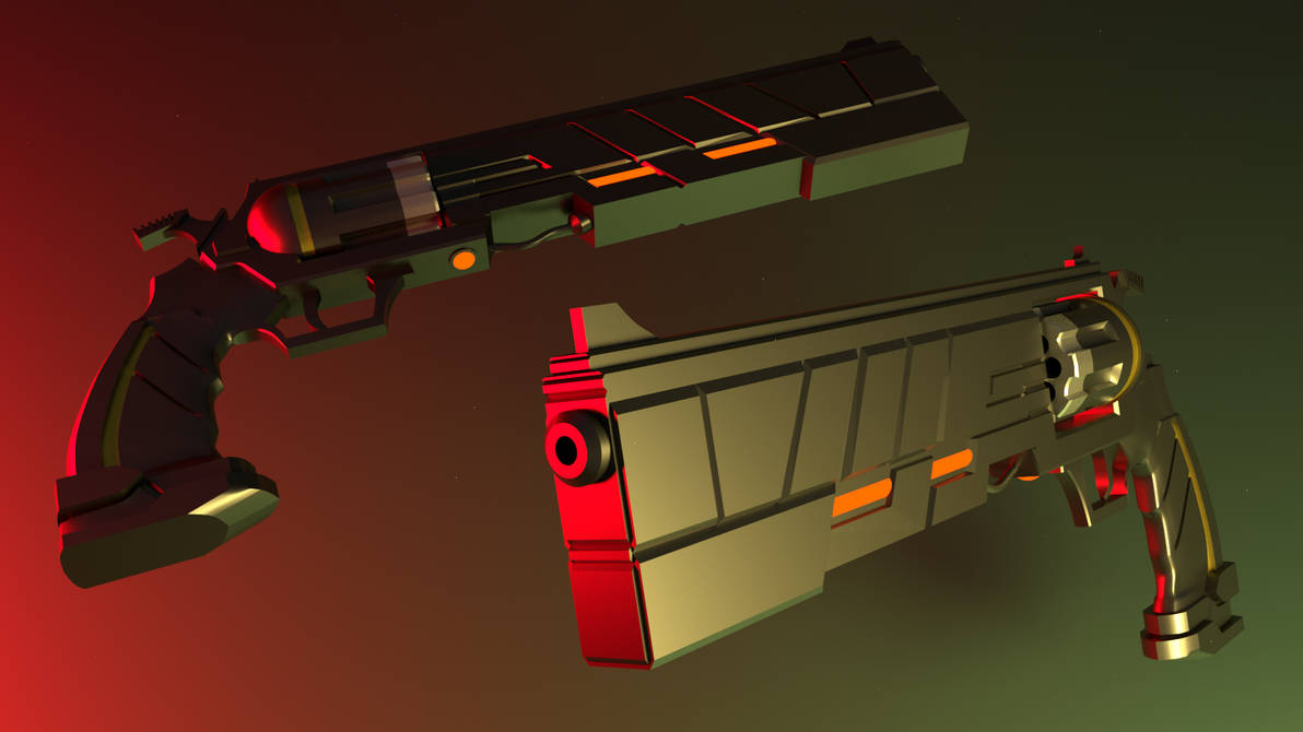 Futuristic Revolver ||~ by Shuyoi on DeviantArt