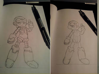 Mighty no 9 sketch stage