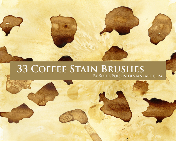 33 Coffee Stain Brushes by soulspoison