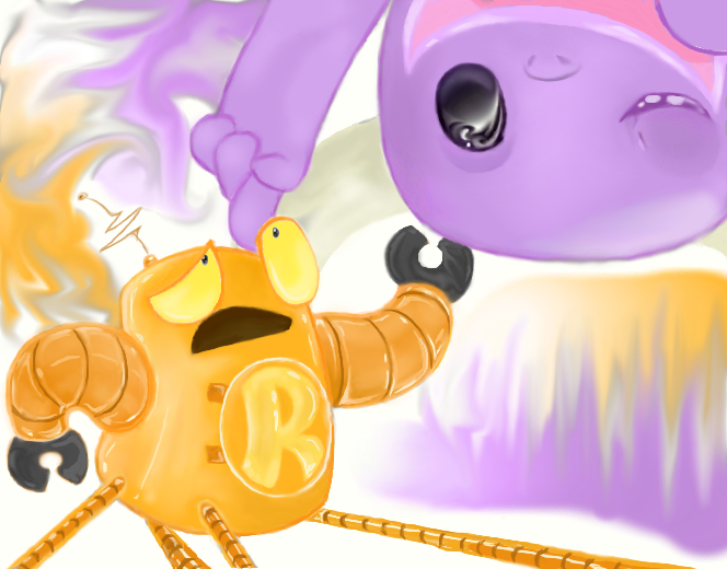Robot and Monster by levelgreat on DeviantArt